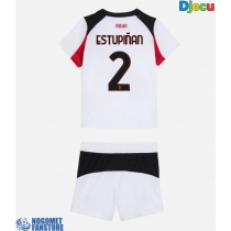 AC Milan Pervis Estupinan #2 Gostujuci Dres za djecu 2025-26 Kratak Rukav (+ Kratke hlače)